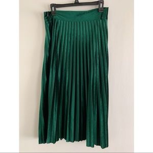 Velvet Pleated Skirt